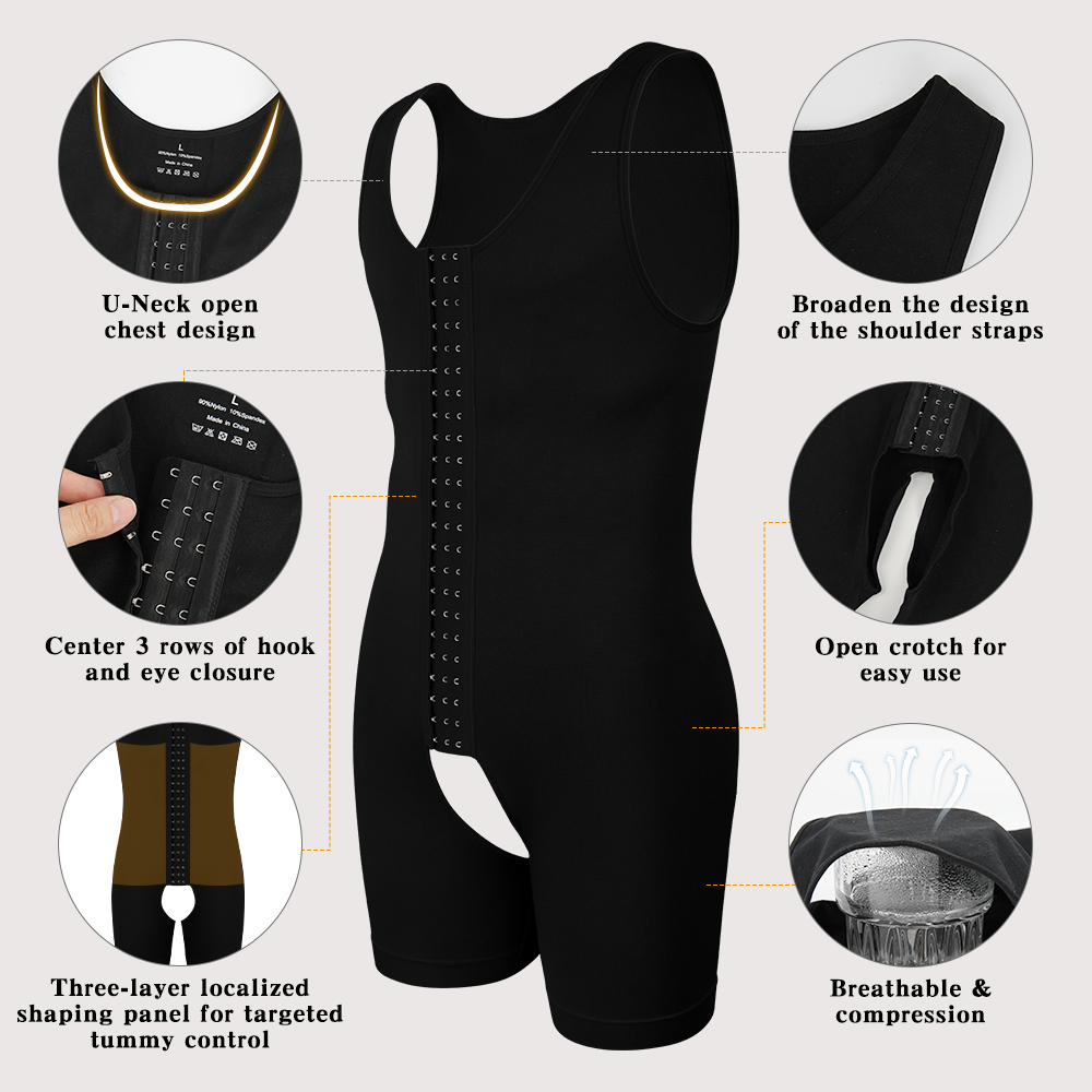 Men's Compression Shapewear  T - Shapewear Bodysuit Firm ulasan dan harga