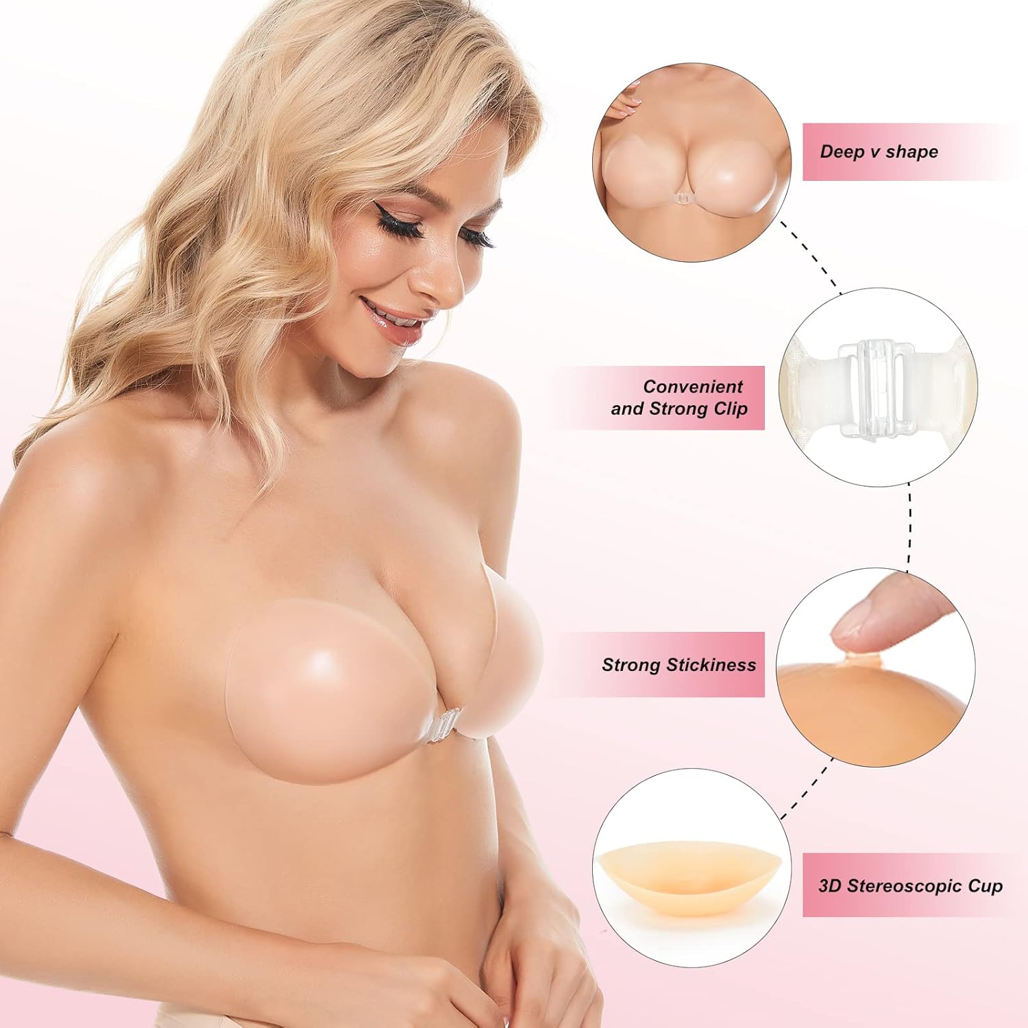 Sticky Bra Push Up Adhesive Br - Silicone Bra Adhesive ulasan dan harga