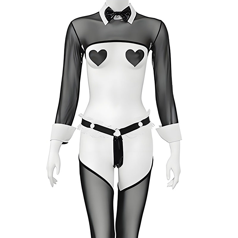 Anime Bunny Maid Uniform Mesh  - Garter Belt Set ulasan dan harga