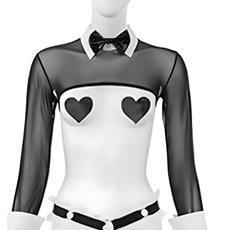 Anime Bunny Maid Uniform Mesh  - Garter Belt Set ulasan dan harga