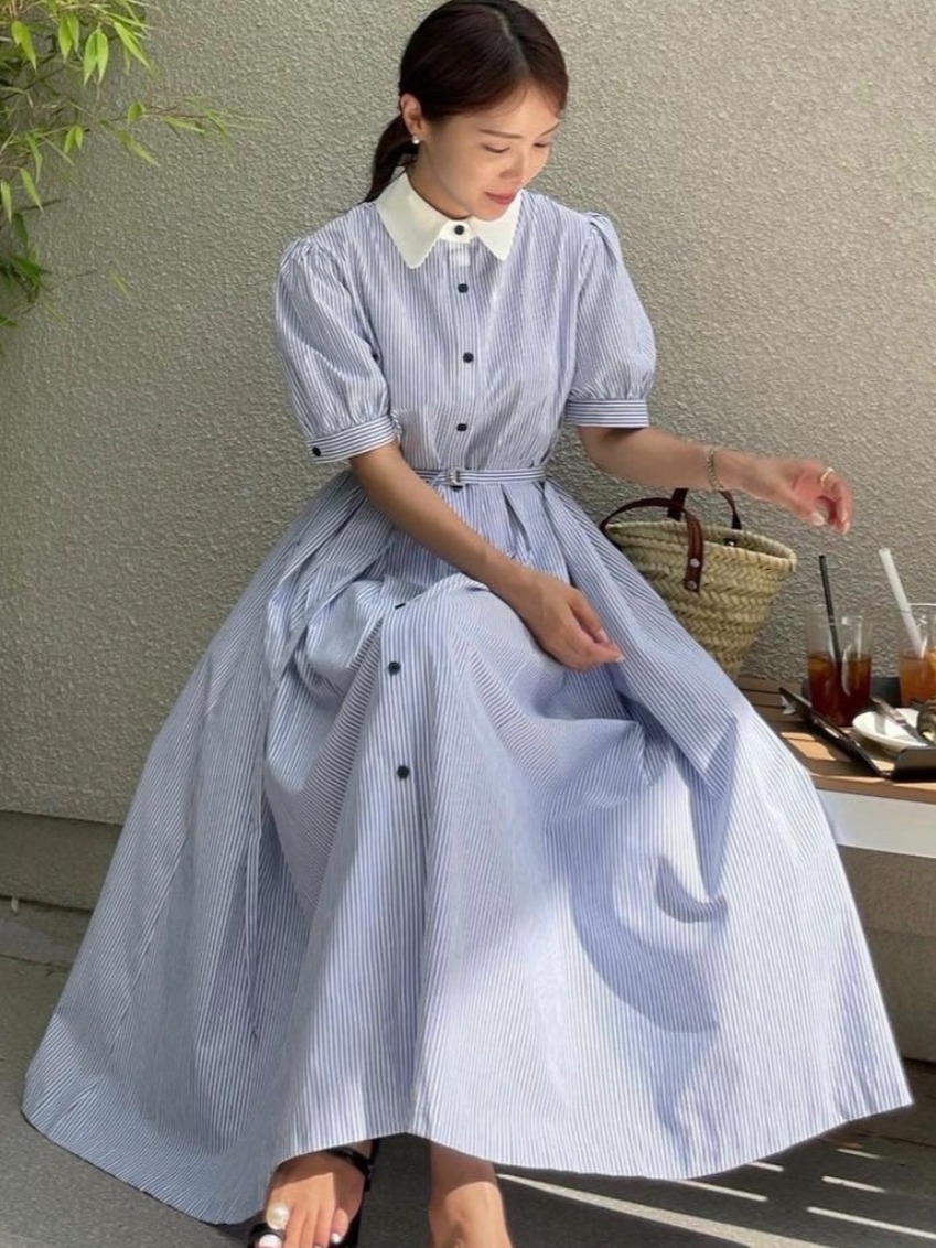 Elegant Retro Striped Waist-Ci - Corset Waist Cinch ulasan dan harga