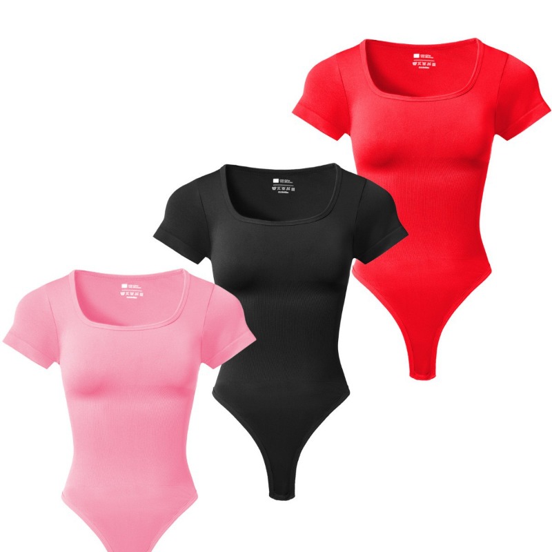 Women Plus Size Square Neck Sh - Shapewear Bodysuit Firm ulasan dan harga