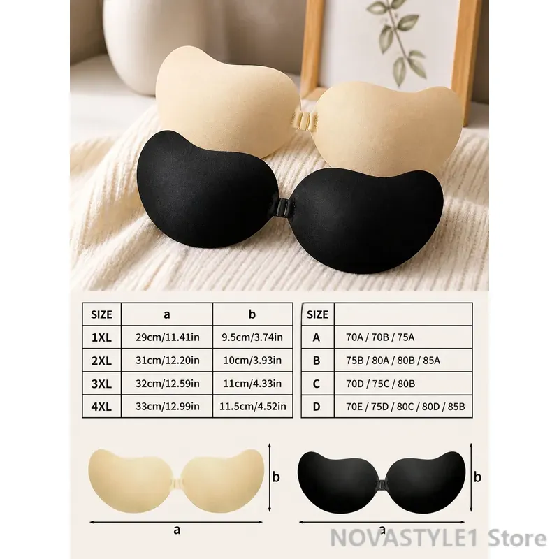 2 Pairs Breathable Invisible B - Strapless Bra Backless ulasan dan harga